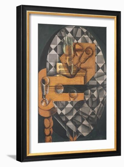 Guitar, Bottle, and Glass, 1914-Juan Gris-Framed Giclee Print