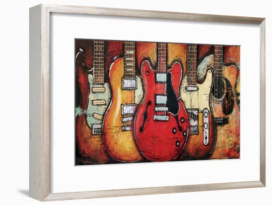 Guitar Collage-Bruce Langton-Framed Art Print