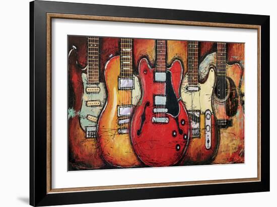 Guitar Collage-Bruce Langton-Framed Art Print