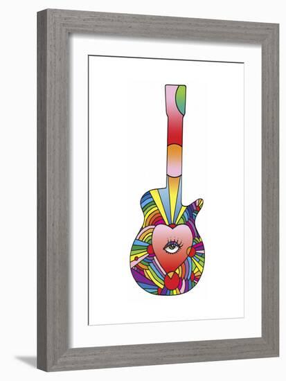 Guitar Eye Heart-Howie Green-Framed Giclee Print