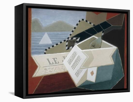 Guitar Facing the Sea-Juan Gris-Framed Stretched Canvas