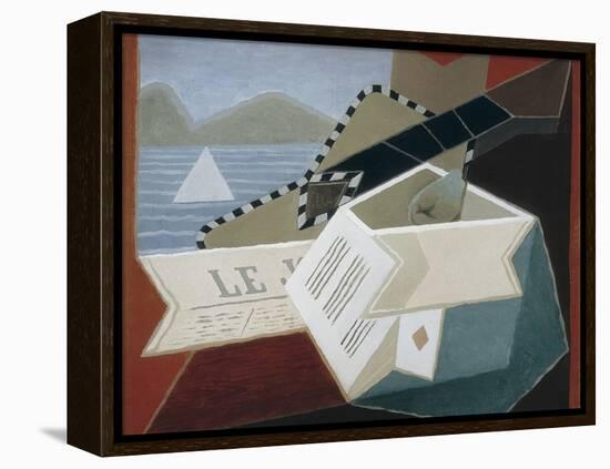 Guitar Facing the Sea-Juan Gris-Framed Stretched Canvas