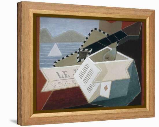 Guitar Facing the Sea-Juan Gris-Framed Stretched Canvas