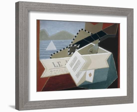 Guitar Facing the Sea-Juan Gris-Framed Art Print