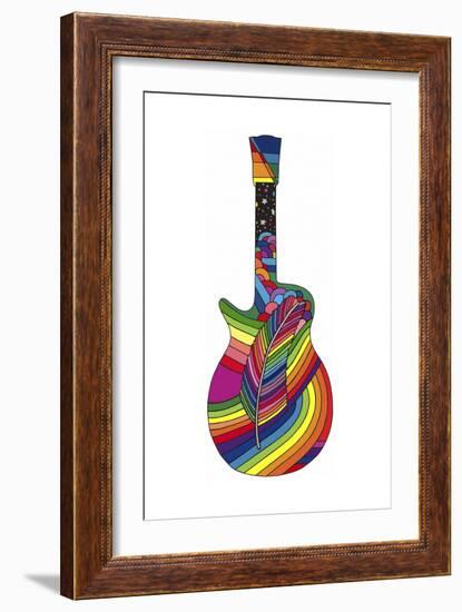 Guitar Feather-Howie Green-Framed Giclee Print