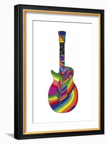 Guitar Feather-Howie Green-Framed Giclee Print