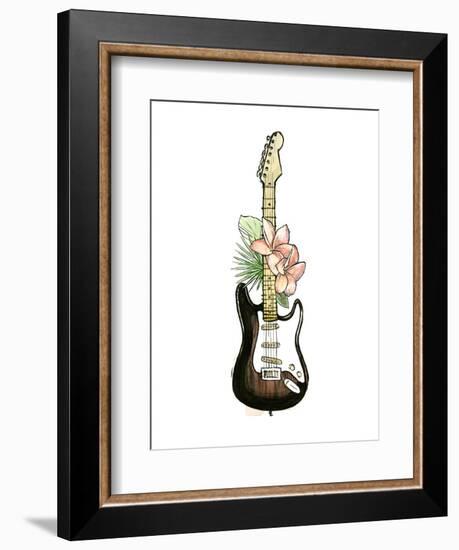 Guitar Foliage II-Annie Warren-Framed Premium Giclee Print