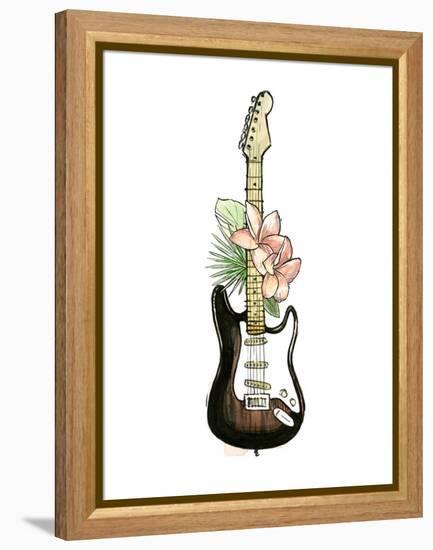 Guitar Foliage II-Annie Warren-Framed Stretched Canvas