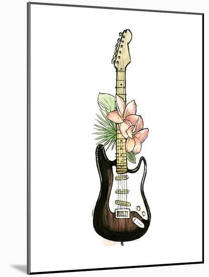 Guitar Foliage II-Annie Warren-Mounted Art Print