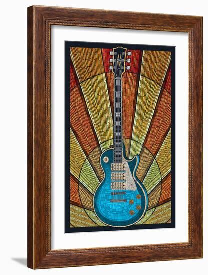 Guitar - Mosaic-Lantern Press-Framed Art Print