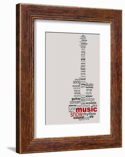 Guitar Music Poster-null-Framed Premium Giclee Print