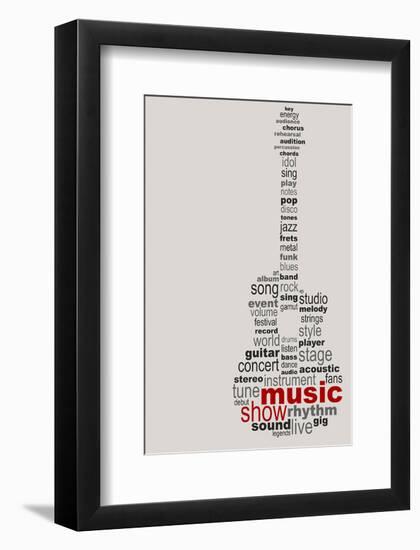 Guitar Music Poster-null-Framed Premium Giclee Print