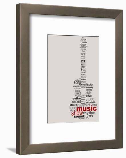 Guitar Music Poster-null-Framed Art Print