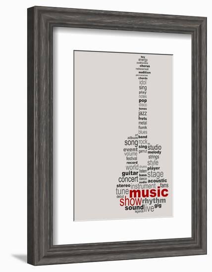 Guitar Music Poster-null-Framed Art Print