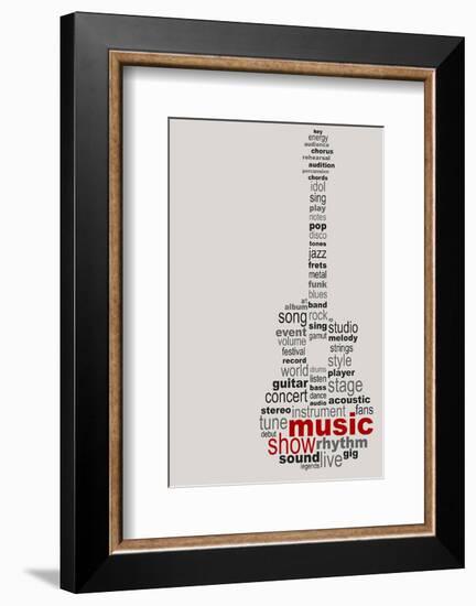 Guitar Music Poster-null-Framed Art Print