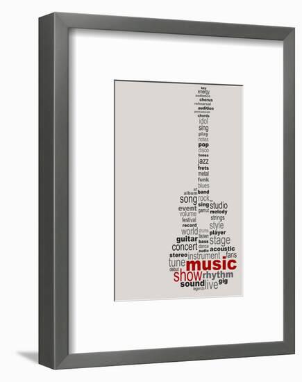 Guitar Music Poster-null-Framed Art Print