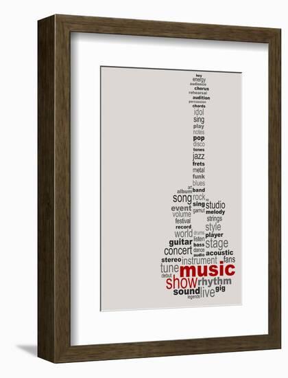 Guitar Music Poster-null-Framed Art Print