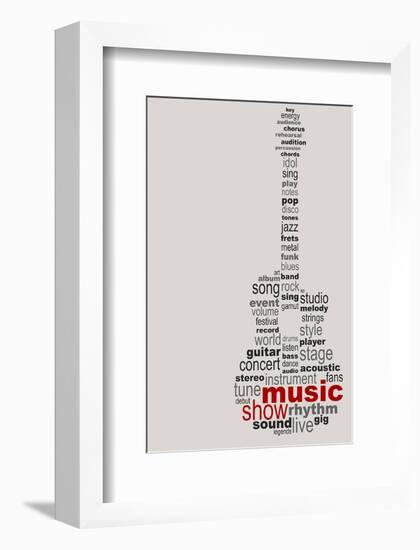 Guitar Music Poster-null-Framed Art Print