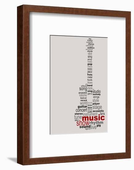 Guitar Music Poster-null-Framed Art Print