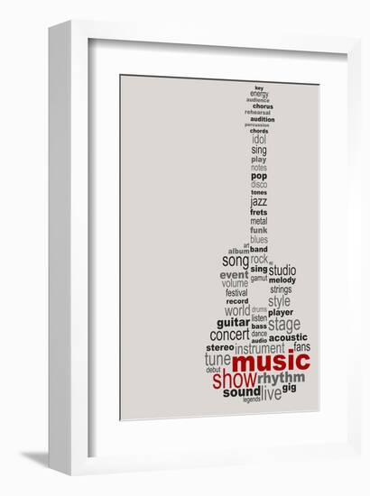 Guitar Music Poster-null-Framed Art Print