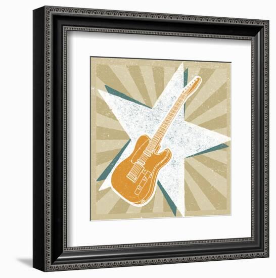 Guitar No. 1 Carnival Style-John W^ Golden-Framed Art Print