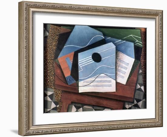 Guitar on a Table, 1915-Juan Gris-Framed Giclee Print