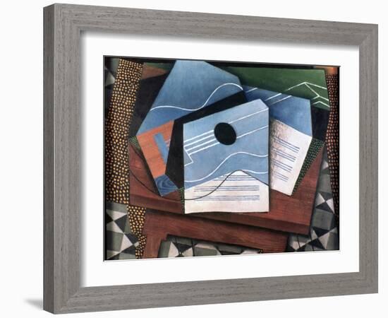 Guitar on a Table, 1915-Juan Gris-Framed Giclee Print