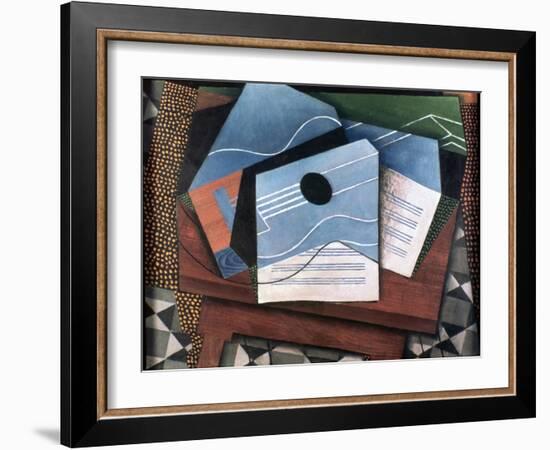 Guitar on a Table, 1915-Juan Gris-Framed Giclee Print