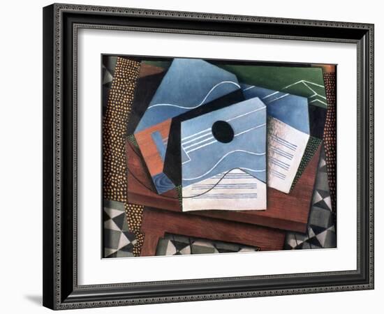 Guitar on a Table, 1915-Juan Gris-Framed Giclee Print