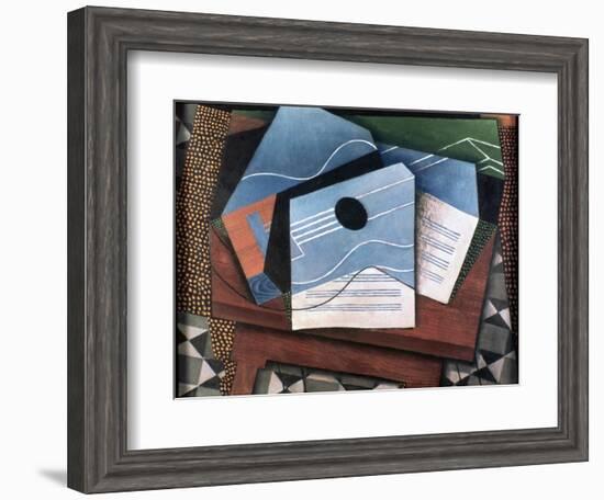 Guitar on a Table, 1915-Juan Gris-Framed Giclee Print