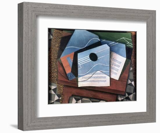 Guitar on a Table, 1915-Juan Gris-Framed Giclee Print