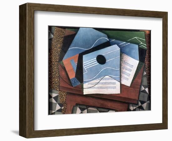 Guitar on a Table, 1915-Juan Gris-Framed Giclee Print