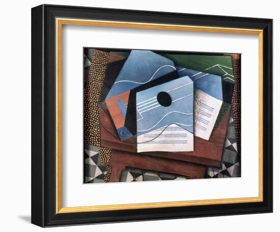 Guitar on a Table, 1915-Juan Gris-Framed Giclee Print