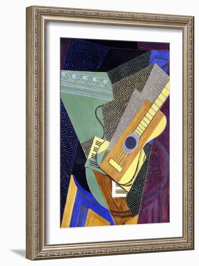 Guitar on a Table; Guitare Sur Une Table, 1916-Juan Gris-Framed Premium Giclee Print