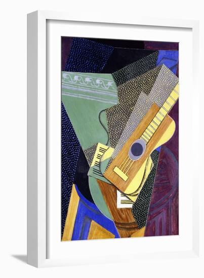 Guitar on a Table; Guitare Sur Une Table, 1916-Juan Gris-Framed Premium Giclee Print