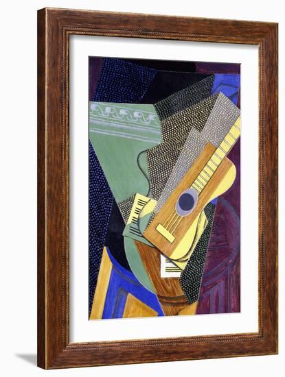 Guitar on a Table; Guitare Sur Une Table, 1916-Juan Gris-Framed Giclee Print