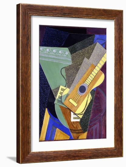 Guitar on a Table; Guitare Sur Une Table, 1916-Juan Gris-Framed Giclee Print