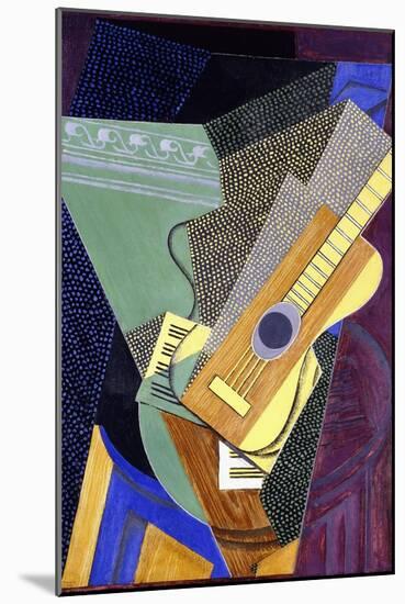 Guitar on a Table; Guitare Sur Une Table, 1916-Juan Gris-Mounted Giclee Print