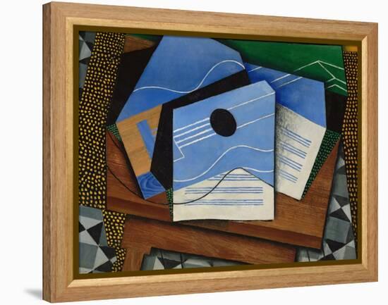 Guitar on a Table-Juan Gris-Framed Premier Image Canvas