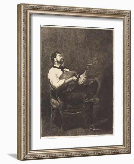 Guitar Player , 1861-Francois Bonvin-Framed Giclee Print