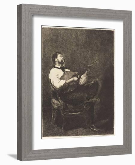 Guitar Player , 1861-Francois Bonvin-Framed Giclee Print