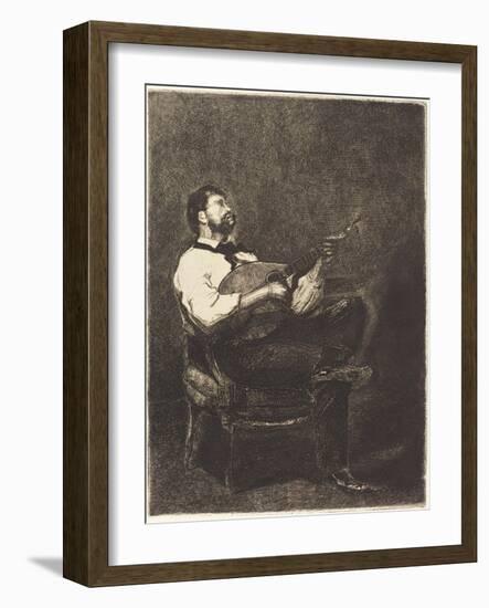 Guitar Player , 1861-Francois Bonvin-Framed Giclee Print