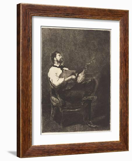 Guitar Player , 1861-Francois Bonvin-Framed Giclee Print