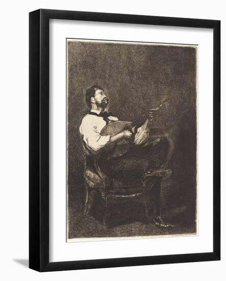 Guitar Player , 1861-Francois Bonvin-Framed Giclee Print