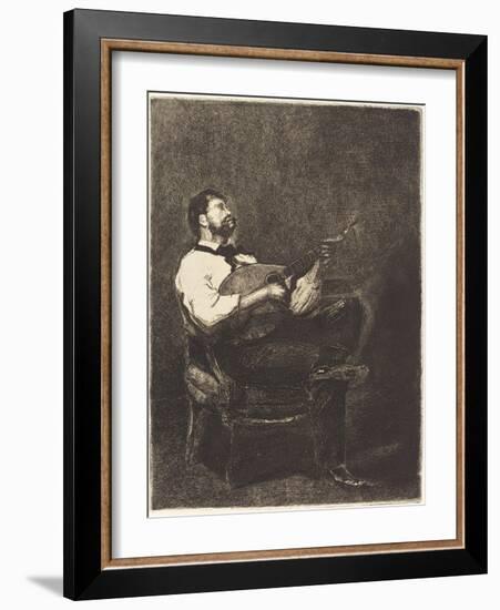 Guitar Player , 1861-Francois Bonvin-Framed Giclee Print