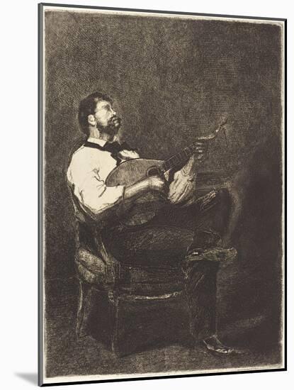 Guitar Player , 1861-Francois Bonvin-Mounted Giclee Print