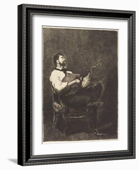 Guitar Player , 1861-Francois Bonvin-Framed Giclee Print