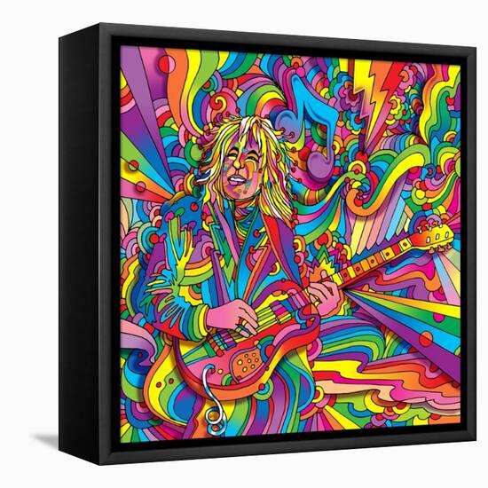 Guitar Player 715-Howie Green-Framed Premier Image Canvas