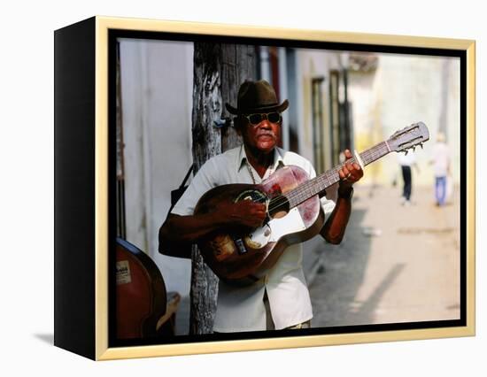Guitar-Playing Troubador, Trinidad, Sancti Spiritus, Cuba-Christopher P Baker-Framed Premier Image Canvas
