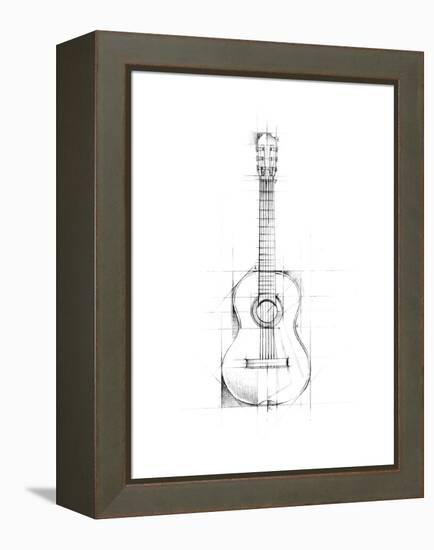 Guitar Sketch-Ethan Harper-Framed Stretched Canvas